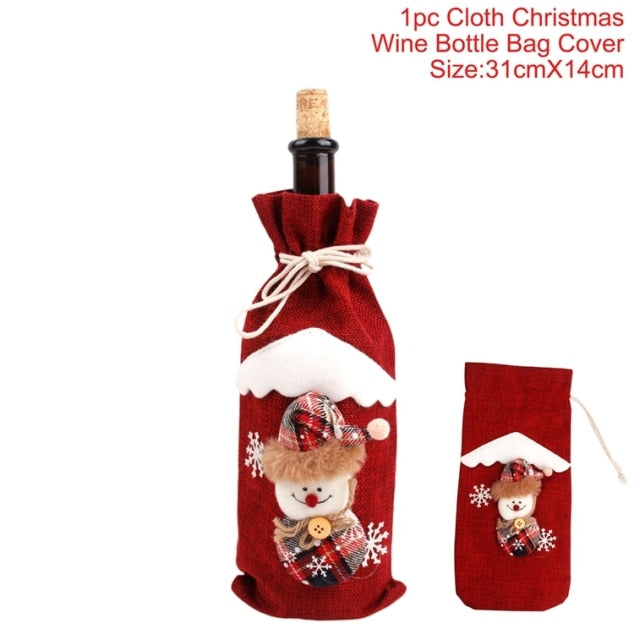 Christmas Wine Bottle Cover Decoration