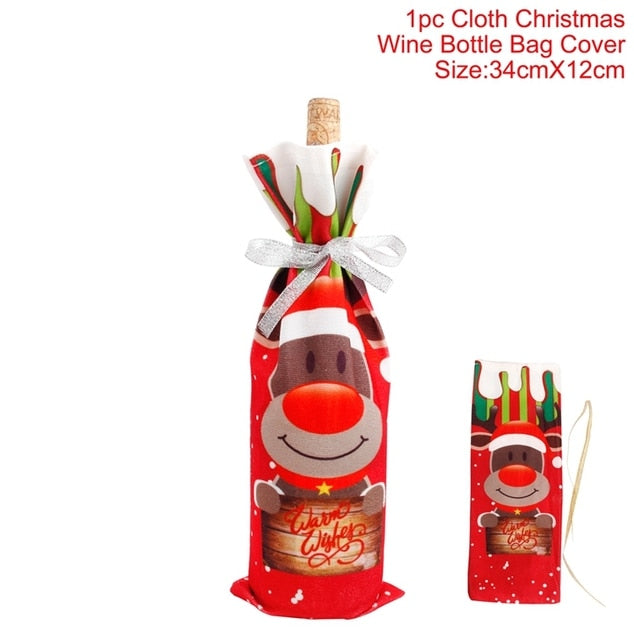 Christmas Wine Bottle Cover Decoration