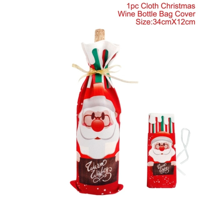 Christmas Wine Bottle Cover Decoration