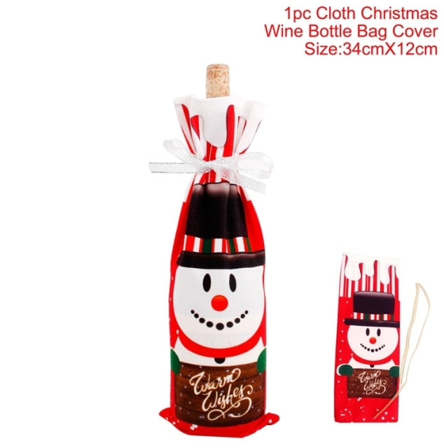 Christmas Wine Bottle Cover Decoration