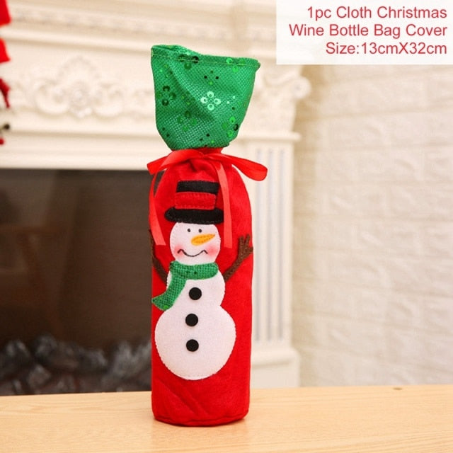 Christmas Wine Bottle Cover Decoration