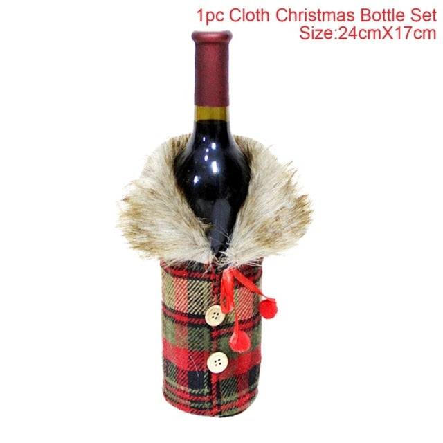 Christmas Wine Bottle Cover Decoration