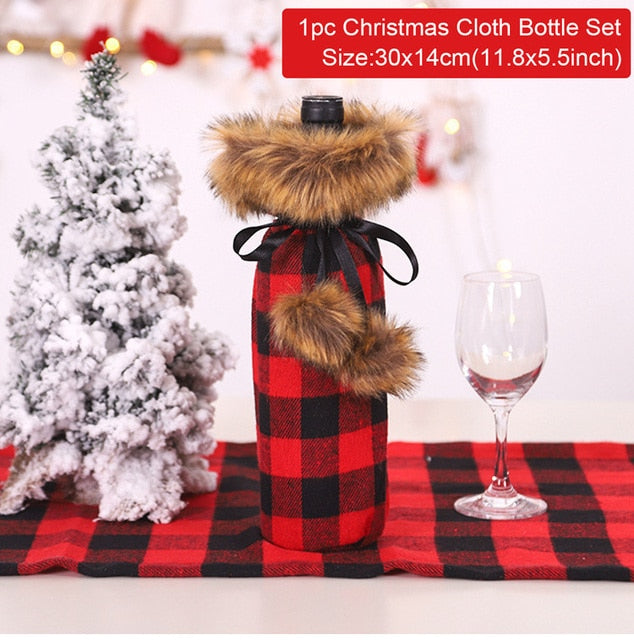 Christmas Wine Bottle Cover Decoration