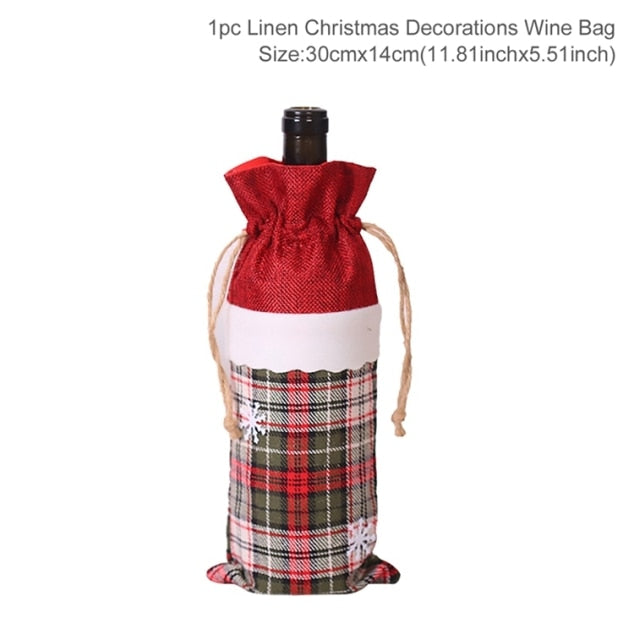 Christmas Wine Bottle Cover Decoration