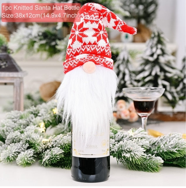 Christmas Wine Bottle Cover Decoration