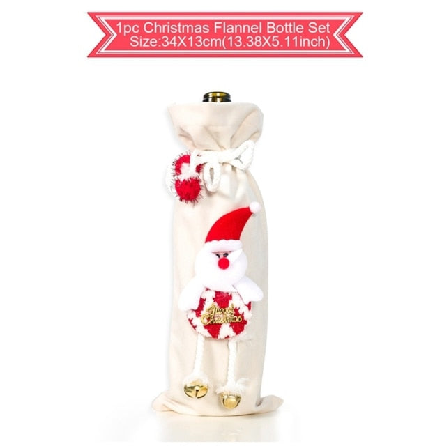 Christmas Wine Bottle Cover Decoration