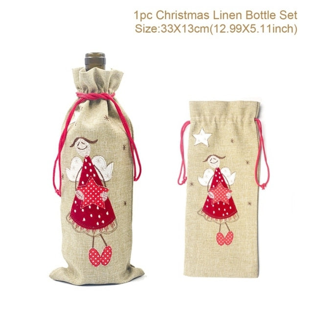 Christmas Wine Bottle Cover Decoration