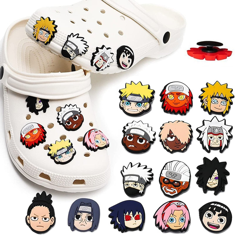 14 Pcs Anime Naruto Waterproof Shoes Charms