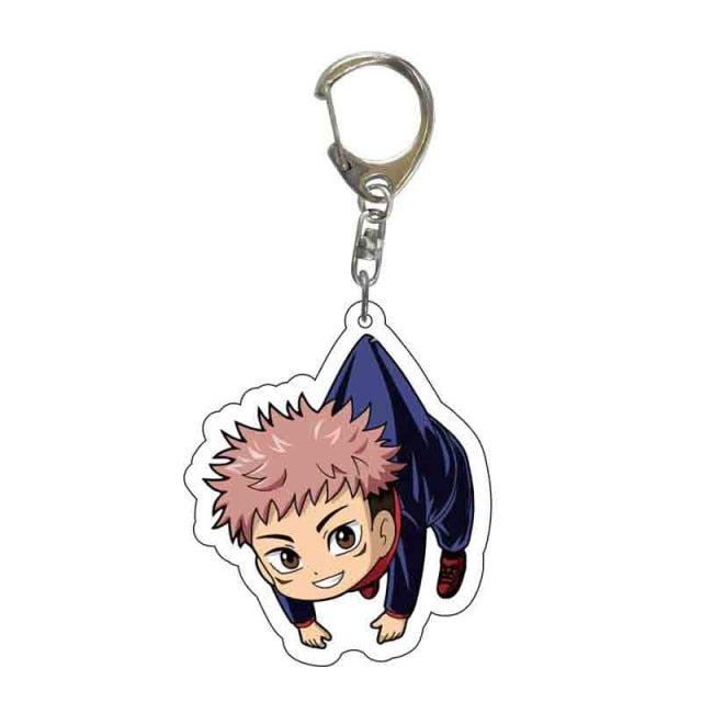 Anime Jujutsu Kaisen Q Version Keychain Key Ring Acrylic Pendant