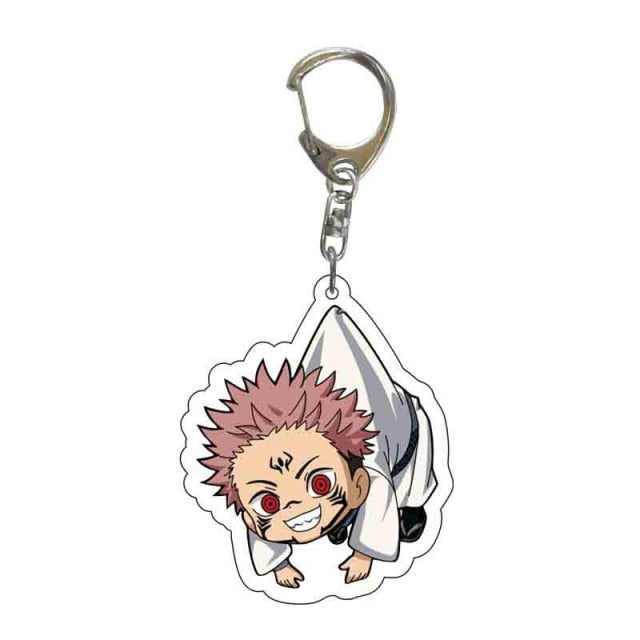 Anime Jujutsu Kaisen Q Version Keychain Key Ring Acrylic Pendant