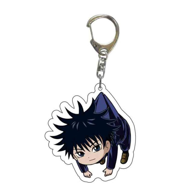 Anime Jujutsu Kaisen Q Version Keychain Key Ring Acrylic Pendant