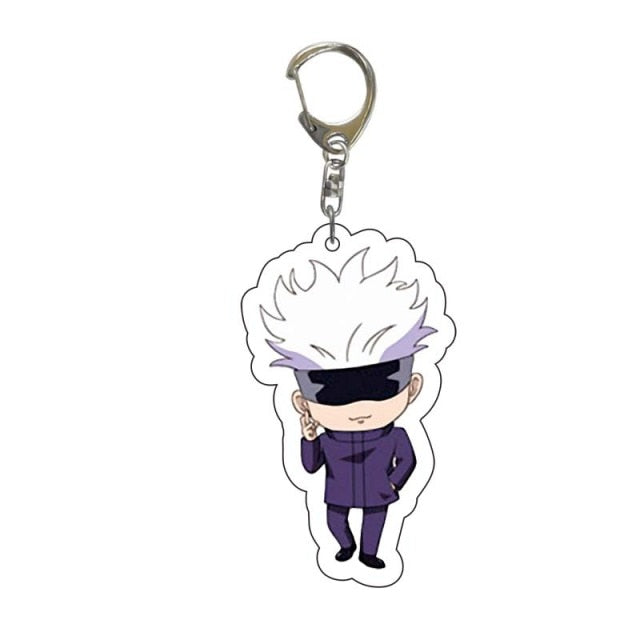 Anime Jujutsu Kaisen Q Version Keychain Key Ring Acrylic Pendant