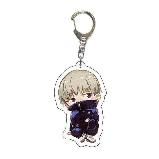 Anime Jujutsu Kaisen Q Version Keychain Key Ring Acrylic Pendant