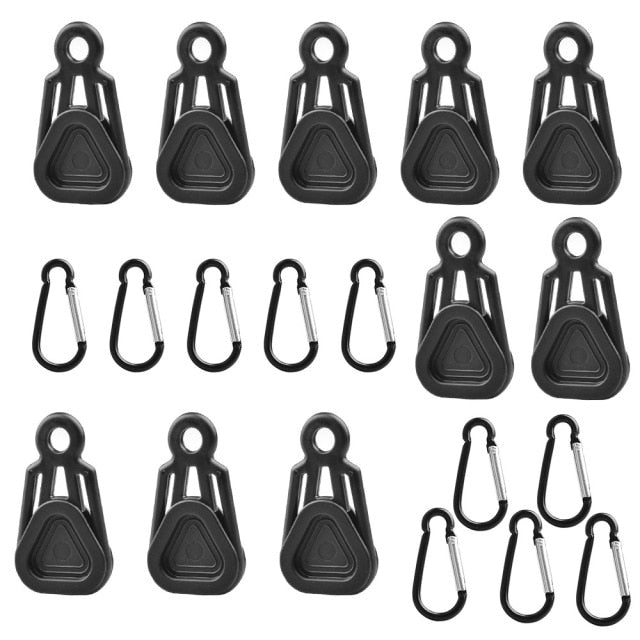 10pcs Heavy Duty Tent Clip Wind Rope Clamp