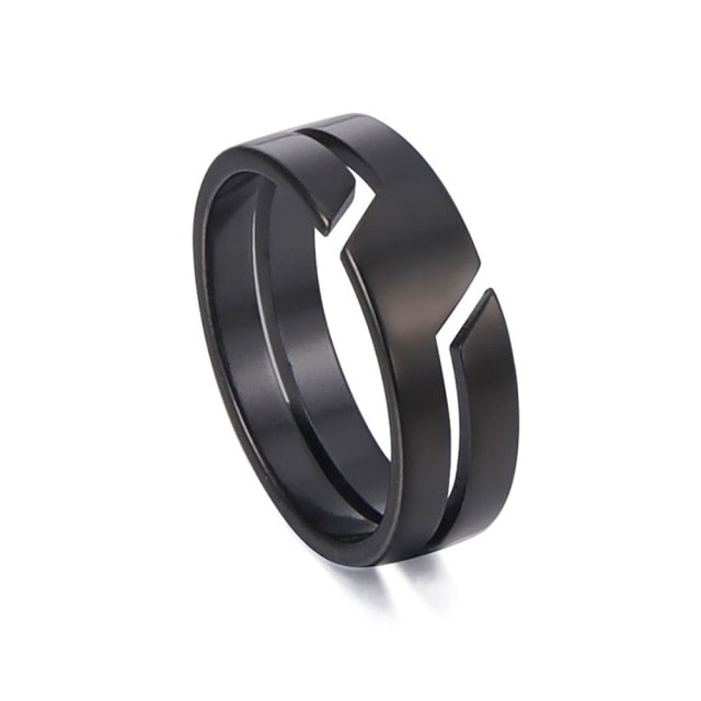 Skyrim Fashion Simple Stainless Steel Couple Ring for Men Women