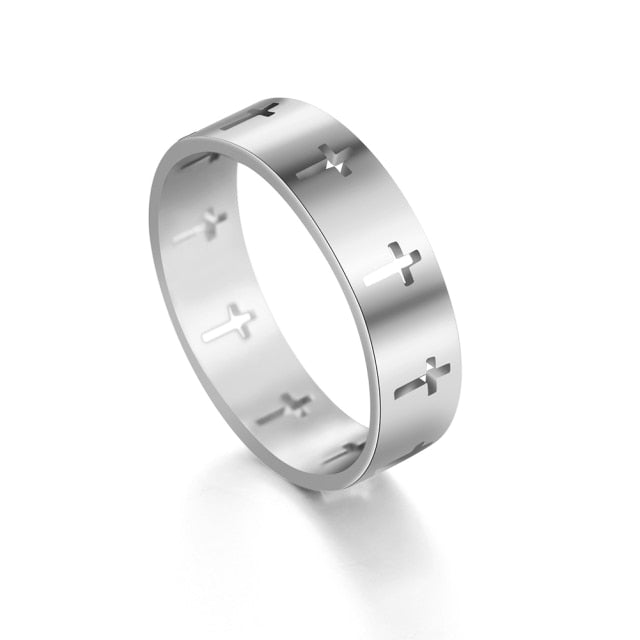 Skyrim Fashion Simple Stainless Steel Couple Ring for Men Women