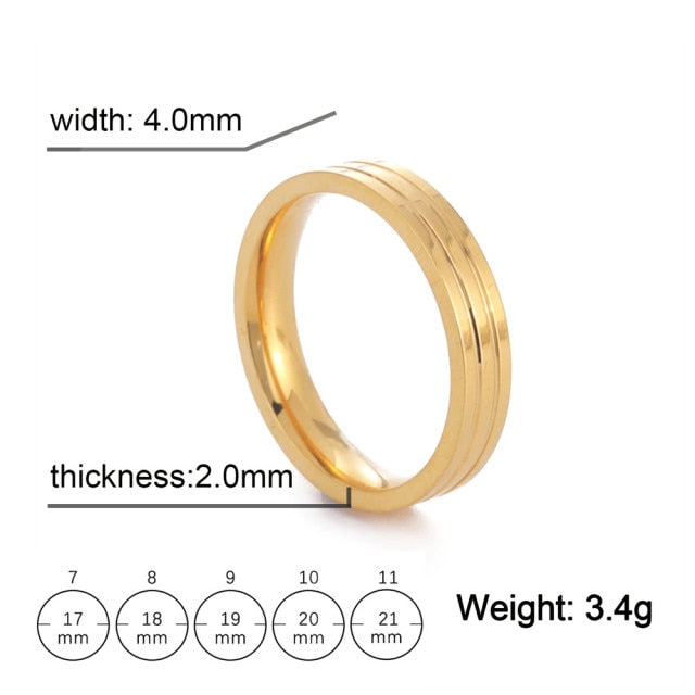 Skyrim Fashion Simple Stainless Steel Couple Ring for Men Women