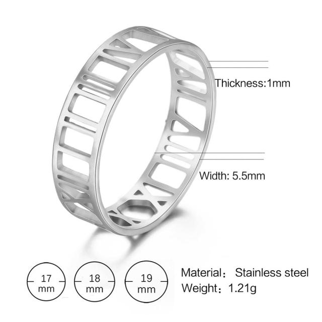 Skyrim Fashion Simple Stainless Steel Couple Ring for Men Women