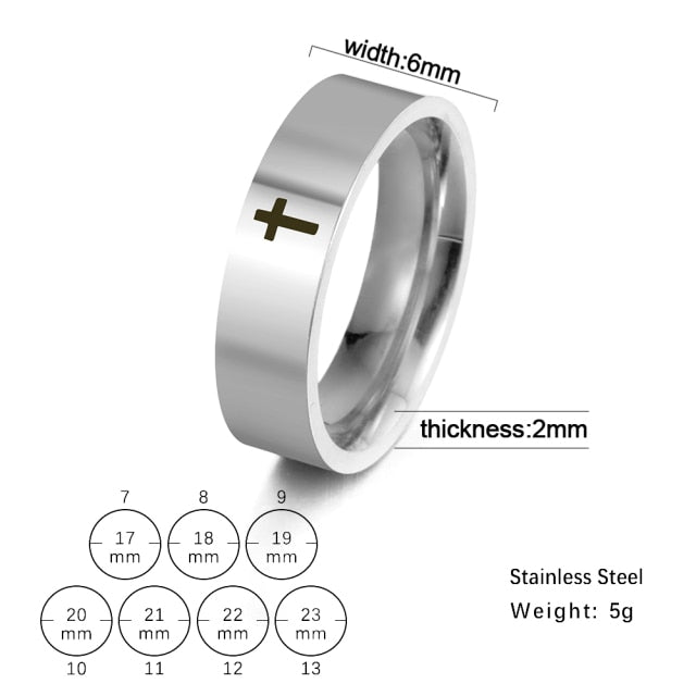 Skyrim Fashion Simple Stainless Steel Couple Ring for Men Women