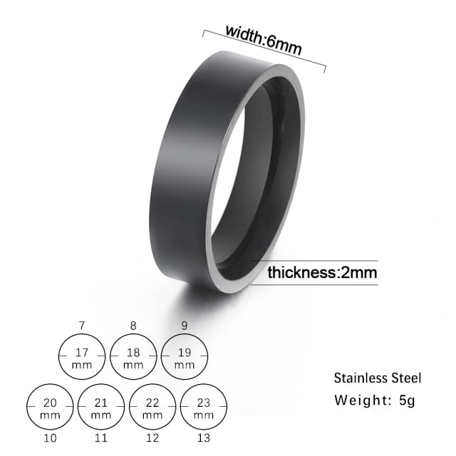 Skyrim Fashion Simple Stainless Steel Couple Ring for Men Women