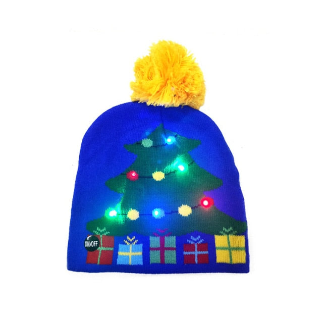 Light up Knit Beanie Cap For Christmass / New Years