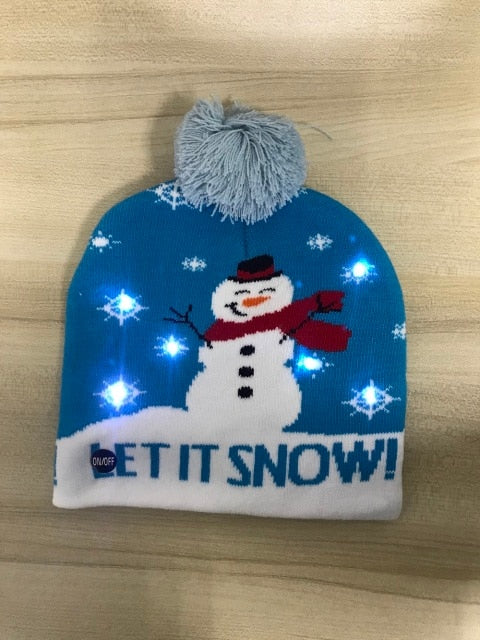 Light up Knit Beanie Cap For Christmass / New Years