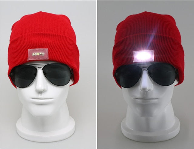 Light up Knit Beanie Cap For Christmass / New Years