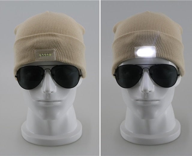 Light up Knit Beanie Cap For Christmass / New Years