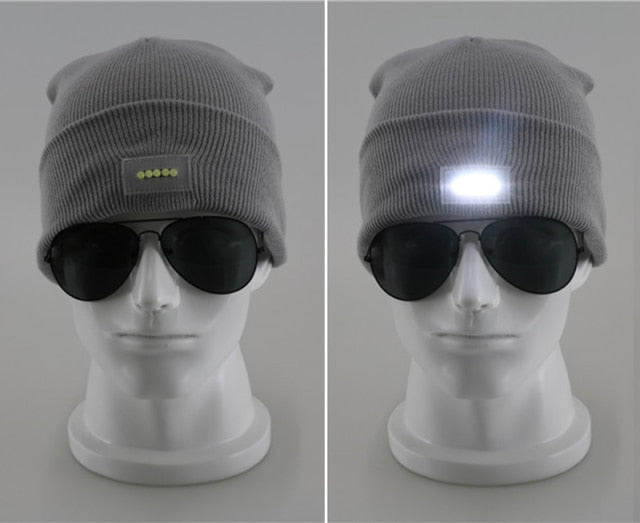 Light up Knit Beanie Cap For Christmass / New Years