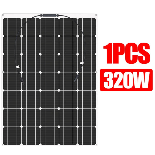 320W Flexible Solar Panel 12V 18V Power Bank Energy System Kit for Camping