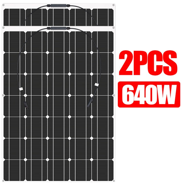 320W Flexible Solar Panel 12V 18V Power Bank Energy System Kit for Camping