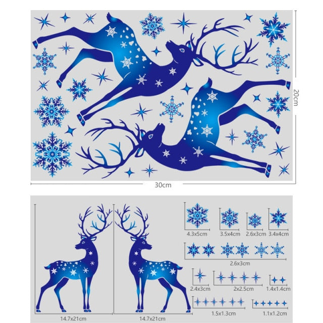 27Pcs Christmas Snowflake Window Sticker/Wall Decal