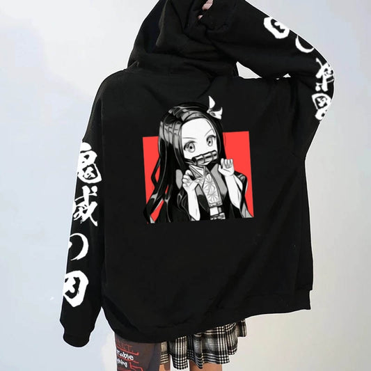 Demon Slayer Anime Hoodie Pullovers Tops Long Sleeve