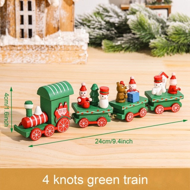 Merry Christmas Wooden Train Ornament Christmas Decoration For Home