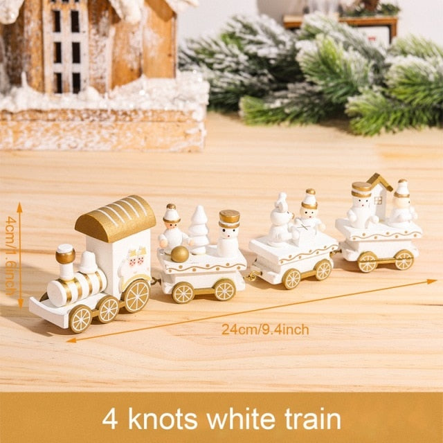 Merry Christmas Wooden Train Ornament Christmas Decoration For Home