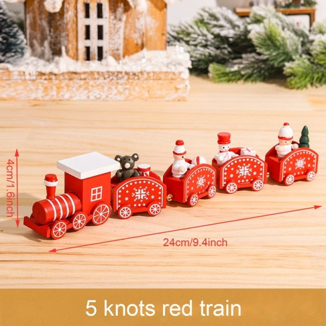 Merry Christmas Wooden Train Ornament Christmas Decoration For Home