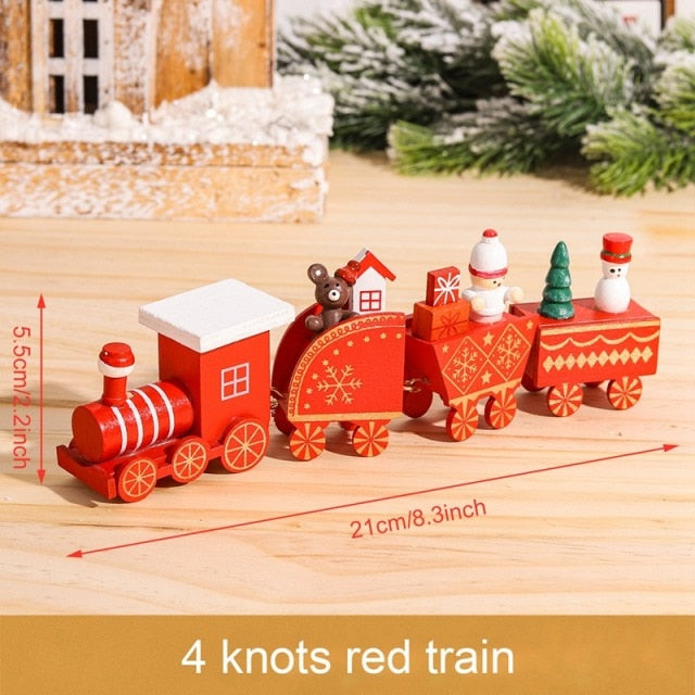 Merry Christmas Wooden Train Ornament Christmas Decoration For Home