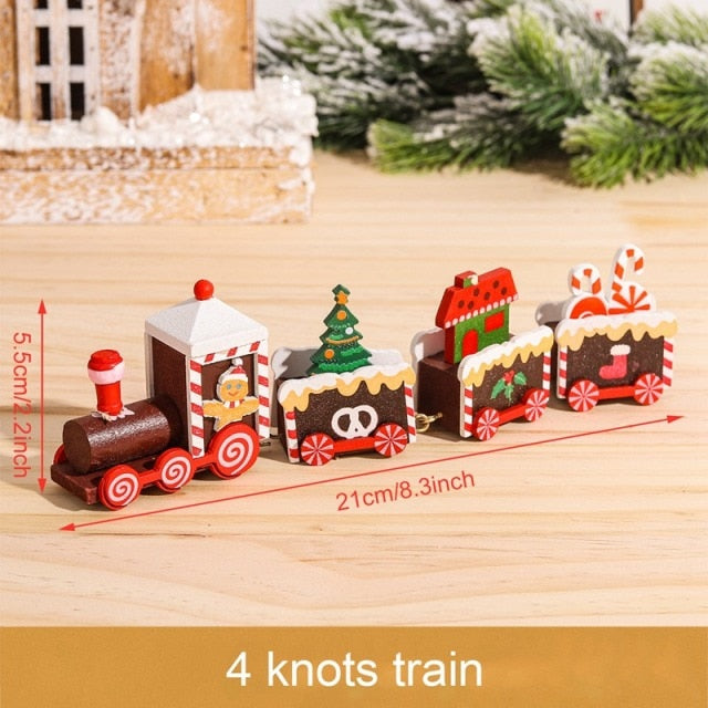 Merry Christmas Wooden Train Ornament Christmas Decoration For Home