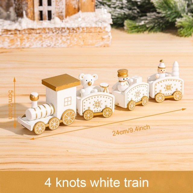 Merry Christmas Wooden Train Ornament Christmas Decoration For Home