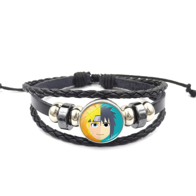 Naruto and Sharingan Eye Snap Bracelet