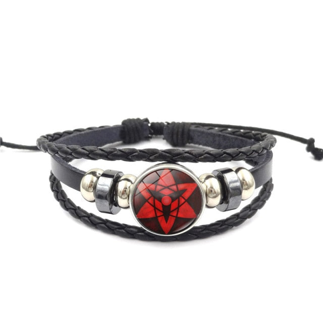 Naruto and Sharingan Eye Snap Bracelet