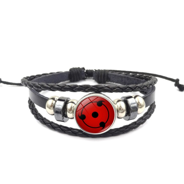 Naruto and Sharingan Eye Snap Bracelet