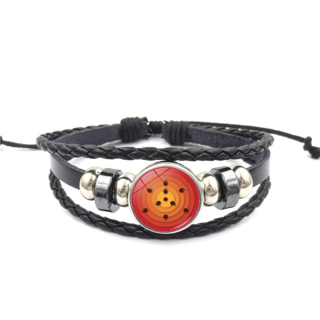 Naruto and Sharingan Eye Snap Bracelet