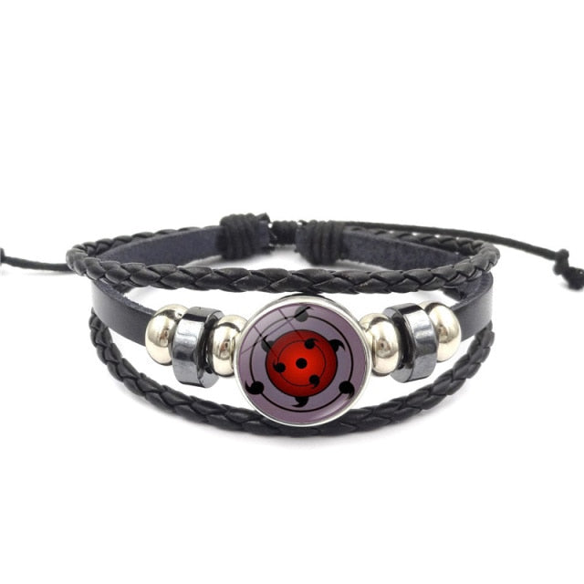 Naruto and Sharingan Eye Snap Bracelet