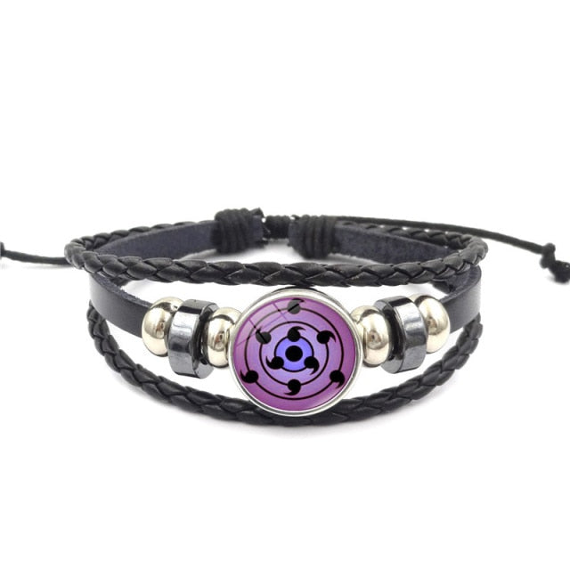 Naruto and Sharingan Eye Snap Bracelet