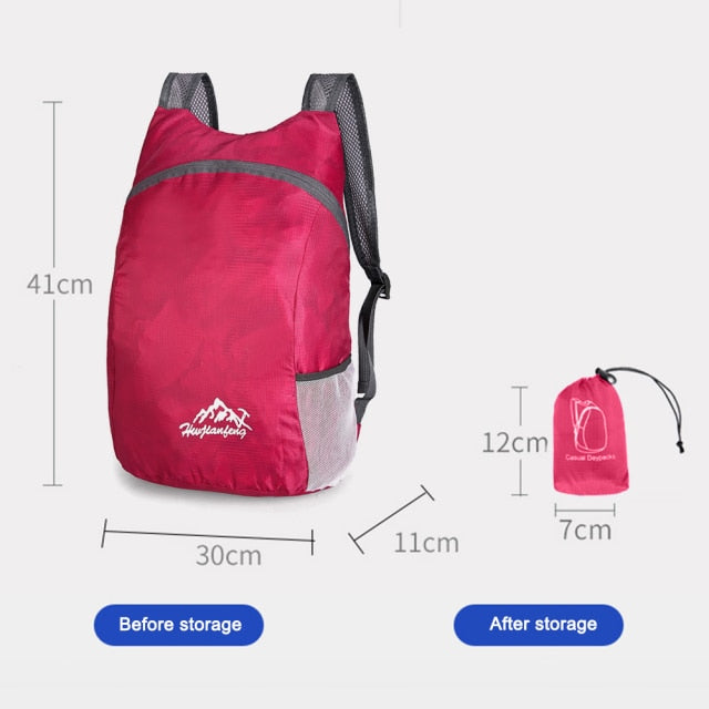 10L Ultralight Men Women Sports Traveling Waterproof Backpack for Camping