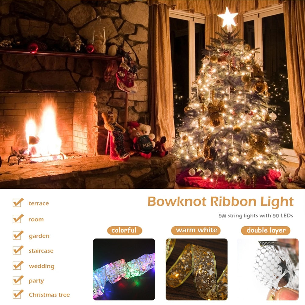 Christmas Ribbon LED Lights