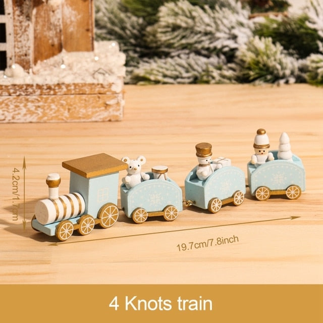 Merry Christmas Wooden Train Ornament Christmas Decoration For Home