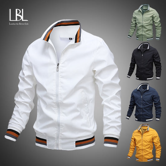 Mens Fashion Windbreaker Bomber Jacket