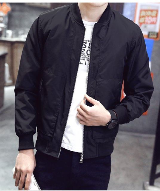 Mens Fashion Windbreaker Bomber Jacket